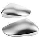 Rearview Mirror Cover, Pair Rearview Mirror Cover Housing Matte Chrome Protection Cap Shell Fit for B7/NMS Car Interior and Exterior Decoration Modification