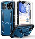 FNTCASE for iPhone 11/xr Phone Case: Rugged Shockproof Protective Cases for Apple iPhone 11 & XR Phone 6.1 inch | Military Grade Drop Proof Protection Cell Phone Mobile Cover with Kickstand & Slide