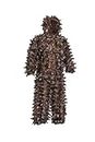 ROCREEK 3D Leafy Camo Suit Hooded Ghillie Hunting Clothing with Built-in Face Mask