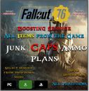  Fallout 76  Alle Fallout 76 Artikel Boost  Kappen, Junk, Flux, Plan, Munition  PC PS XBOX 