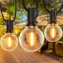 Festoon Outdoor LED String Lights Mains 10/25/30/50 Bulbs G40 Garden Fairy Light
