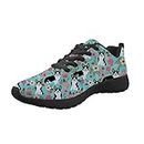 Showudesigns Women's Corgi Flower Road Running Sneaker Teen Girls Breathable Mesh Sport Trainers Shoes Lace-up