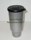 NEW Tupperware 32 Ounce On The Go Silver Tumbler With Straw Hole In Lid #4628