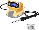 Mellif Soldering station for Dewalt Max Battery 20V, Cordless Soldering Iron Station with Digital Display, Auto-Sleep,°C/°F Conversion,Welding Tool for DIY, Repair, Wire Welding(Tool Only, NO Battery)