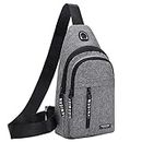 Strap Bag Crossbody with USB Hole and Headphone Hole Strap Hiking Multipurpose Crossbody Chest Bag sale clearance sunnymi Life ##