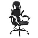 T-THREE.High back ergonomic computer chair,gaming chair,office chair,desk chair,swivel chair,racing chair,adjustable lumbar support and headrest,can bear 150kg weight(White)