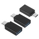 Fresh Fab Finds 3 Packs USB C Type-C Male to USB A 3.0 OTG Male Port Converter Adapter Data Connector Android - Black