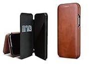 Realtech Royal Leather Series Business Style Magnetic Flip Case Cover for iPhone 7 Plus/iPhone 8 Plus Brown