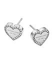 Michael Kors Silver-Tone Stud Earrings for Women; Stainless Steel Earrings; Jewelry for Women, Small, Metal