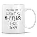 Retreez Funny Mug - Riding My Bike Cycling Bicycle Cycle Cyclist 11 Oz Ceramic Coffee Mugs - Funny, Sarcasm, Sarcastic, Motivational, Inspirational birthday gift for him her boyfriend friends father