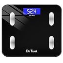 Dr Trust Digital Smart Electronic Rechargeable Bluetooth Fitness Body Composition Monitor Fat Analyzer Weight Machine and Weighing Scale-509 (Black)