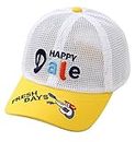 FunBlast Net Cap for Kids - Kids Cap Hat for Boys Girls Toddlers, Cap for Teens, Cartoon Cap for 3 to 12 Years Old Kids, Adjustable Size Unisex Cap for Children (Yellow)