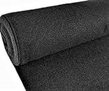 Black Color Upholstery Durable Un-Backed Automotive Marine Carpet 48" Wide by 9'