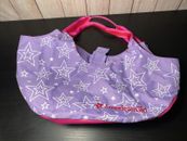 American Girl  Tote Bag 2-Doll Carrier Travel Case; Purple with Stars