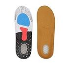 1 Pair Sport Insoles Unisex Cushioning Sports Shoes Breathable Shoe Insoles EVA Gel Silicone Shoes Pad Honeycomb Design Comfort Football Basketball Sport Multifunctional Footbed Multicolour Yellow S
