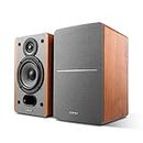 Edifier P12 Passive Bookshelf Speakers - 2-Way Speakers with Built-in Wall-Mount Bracket - Wood Color - Pair - Needs Amplifier or Receiver to Operate