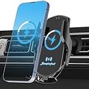 UEASE 15W Handyhalterung Auto mit Ladefunktion, Automatische Klemmung Qi Induktive Ladestation Auto Kfz Ladegerät Zubehör Fast Wireless Charger Car f�ür iPhone Samsung LG