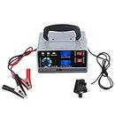 Car Battery Charger, Peak 40A Multifunction Multiple Protections 150v-250v Intelligent Battery Charger for Lawn Mowers Boats Electric Vehicles(#2)