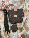 Louis Vuitton Multi Pochette Accessoires Shoulder Bag Brown Canvas Khaki
