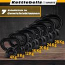 ScSPORTS® Kettlebell Haltère à Boule Fonte Noir 4-28 kg Musculation Fitness