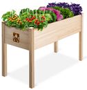 Raised Garden Bed - Elevated Wood Planter Box with Bed Liner