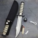 9.5" SURVIVAL COMBAT TACTICAL HUNTING KNIFE w/ SHEATH Military Bowie Fixed Blade