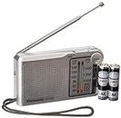 Panasonic RFP-150D Battery Operated AM/FM Portable Pocket Size Radio (Silver/mat)