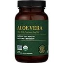 Global Healing Aloe Vera Bio-Active Organic Leaf Supplement - 200x Concentrate Formula with Highest Concentration of Acemannan - Aloin-Free - Gut Health & Immune Support - 60 Capsules