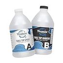 Epoxy Resin Promise Table Top 2-Part- 1 Gallon High Gloss (0.5 Gal Resin + 0.5 Gal Hardener) Transform Your DIY Projects with Crystal Clear Finish - Ideal for Bar Tables, Tabletops, Countertops & More