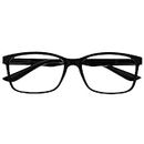 The Reading Glasses Company Black Readers Large Designer Style Mens Spring Hinges R83-1 +1.00