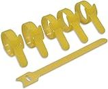 Immech - 80 Pcs Reusable Cable Ties Strap, 4 Inch(100mm), with Double Sided Hook & Loop Wire Organizer, Cable Management for Tablet Laptop PC TV Home Office Electronics Wire, DIY, (Color: Yellow)