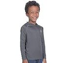Boys Outdoor Recreation T Shirts - Youth UPF 50+ Sun Protection Hoodies Dark Grey XL