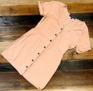 NWOT One Love Clothing Los Angeles Women's LG Long button up blouse peach pink
