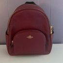Coach Bags | Coach Leather Court Bag Pack. Black Cherry Nwt | Color: Black | Size: Os