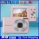 AU 44MP 1080P Digital Camera 2.4inch IPS HD Cartoon Camera for Beginner (Pink)