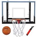 Franklin Sports Wall Mounted Basketball Hoop – Fully Adjustable – Shatter Resistant – Accessories Included, Black/White