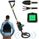 HIERTAOP Metal Detector, Lightweight Gold and Silver Finder, Professional Higher Accuracy Treasure Finder Metal Detecting Tool Kit with Sound and LCD Display, Adjustable Sensitivity and Volume