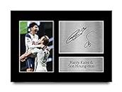 HWC Trading A4 Harry Kane & Son Heung-min Tottenham Hotspurs Spurs Gifts Printed Signed Autograph Picture for Football Fans and Supporters