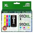 AXESET 910 XL Ink for HP 910XL Ink Cartridges Combo Pack, 910XL Ink Cartridges for HP Printers Replacement for HP 910 Ink Work for HP Officejet Pro 8020 Ink Cartridges 8025 8028 8030 Printer, 4 Pack