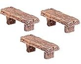 BHOOLU&GOOLU Wood Bench Miniature for Doll House and DIY Decoration- Type- A (3pcs/Set)