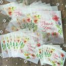 100 Pcs Thank You Cellophane Sweet Bags Self Adhesive Cookie Candy Gift Bag Xmas