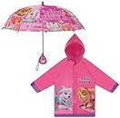 Nickelodeon baby girls Nickelodeon Kids Slicker, Paw Patrol Toddler Little Girl Rain Wear Set, for Ages 2- Slicker and Umbrella, Dark Pink, 2-3T US