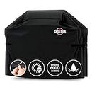 Grillman Premium BBQ Cover, Gas Barbecue Cover fits Weber BBQ, Char Broil, Outback & more, Waterproof, Heavy Duty, Windproof, Rip-Proof & UV Resistant Barbecue Covers (147L x 61W x 122H cm, Black)