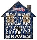 Fan Creations MLB Atlanta Braves Unisex Atlanta Braves House Sign, Team Color, 12 inch