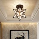 Star Shape Ceiling Light PVC Dimmable lamp Home Kitchen Black diamond