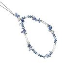 Zeayebsr 1 pezzo Blue Bohemian Anti-Lost Cell Phone Chain Cintura per cellulare Retro Nuova collana di perle acriliche Collana di perle colorate Charm per cellulare Catena per gioielli da donna