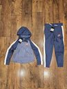 Nike Mädchen Sportswear Full Track Anzug Fleece grau/blau CD7542 491 Größe XS BRANDNEU MIT ETIKETT