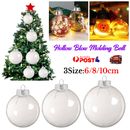 1/100PCS Christmas Ball Plastic Baubles Clear Fillable Xmas Tree Decor Ornament