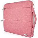 Voova 11 11.6 12 Inch Laptop Sleeve Case, Waterproof Tablet Cover Bag Compatible with MacBook Air 11 12, Surface Pro 7+/7/6/5/4, Surface Laptop Go 2, HP Samsung Acer Asus Chromebook with Handle, Pink