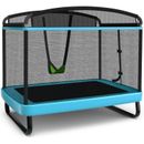 Kid Entertaining 6' Jumping Toddler Heavy Duty Trampoline & Swing W/Safety Fence